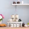 Hanobe Wooden Riser Decorative Tray: Farmhouse Wood Pedestal Display Stand