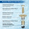 Hibbent 2 Pack Upgraded 3 in 1 Bathroom Sink Drain