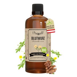Auwald NEU! Auwald Blutwurz Tropfen BIO C Hochwertiger Auszug, Extrakt, Essenz & Tinktur C 100% BIO Landwirtschaft, Frei von knstlichen Zus?tzen und Farbstoffen, Hergestellt in ?sterreich C 100ml