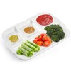 TOPZEA 4 Pack Divided Dinner Trays, Ceramic Serving Platter Dinner