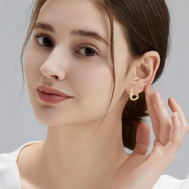 KRKC&CO Heart Hoop Earrings, 925 Silver, Women's Earrings, Heart Shape, Hypoallergenic, Hypoallergenic, Dangle Hinged Hoop Earrings, Huggie Hoop Earrings, 15 mm, Birthday Gifts for Women and Girls,