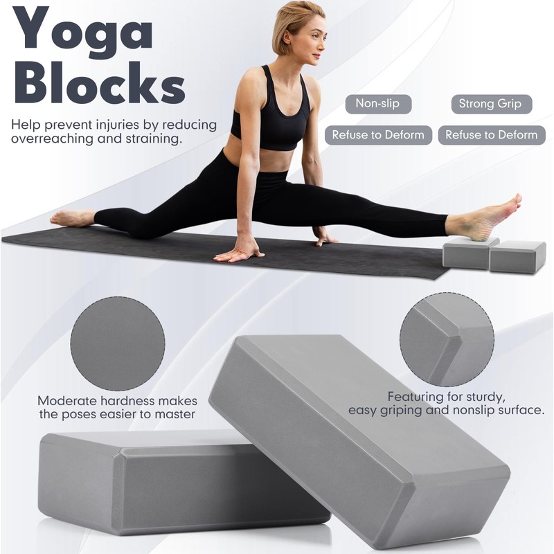 Simgoing 14 Pcs Yoga Kits for Home Workouts Pilates Equipment
