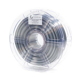 COOKIECAD Silk Silver Ombre (Silver -> Light Silver Gradient) PLA 3D Printer Filament 1.75mm 1kg