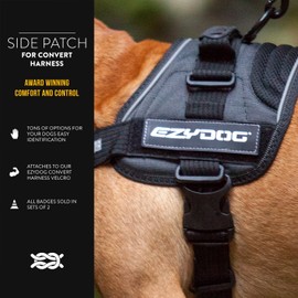 EzyDog Side Badge - Clearly Identifies Your Dog When Wearing The Convert Dog Harness - Set of Two Badges (Survivor, Large)