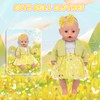14-18 Inch Doll Clothes, Yellow Gauze Dress Outfit Includes Sequined