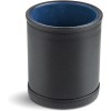 Leather Dice Cup with Light Blue Felt Lining