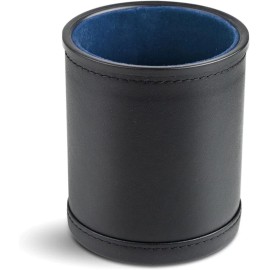 Leather Dice Cup with Light Blue Felt Lining