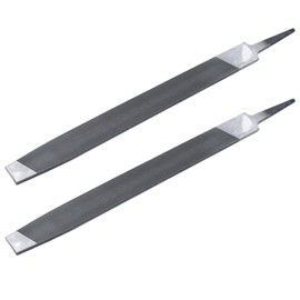Shinelan 10 Inch Profile Mill Cut Handy File for Plastic Laminate Edge Finishing, Second Cut Grade High Carbon Hardened Steel Flat Mill File (‎No Handle Set of 2)
