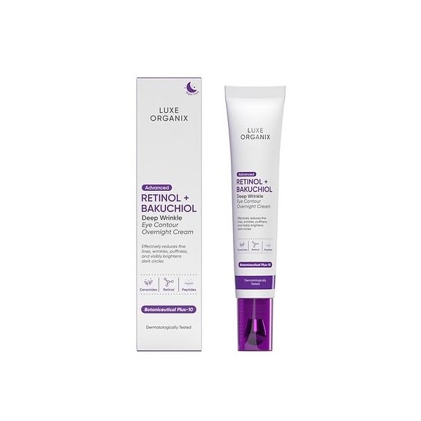 Luxe Organix Advanced Retinol + Bakuchiol Deep Wrinkle Eye Contour