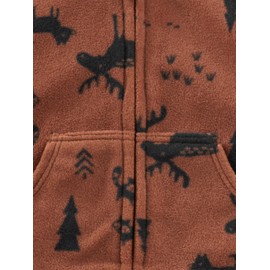 Simple Joys by Carter's Baby Boys' 4-Piece Jacket, Pant, and Bodysuit Set, Black/Brown Reindeer/Grey Heather/White Stripe, 0-3 Months