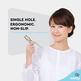 Single Hole Punch Metal, 1/4‚Äù Hole Puncher with Soft Grip Handles for Paper and Crafts Round Circle Shape, for Kids and Adults, in Grey, Green, Pink, Red, Blue, Purple, Multicolor (6 Pc) ‚Äì by Enday