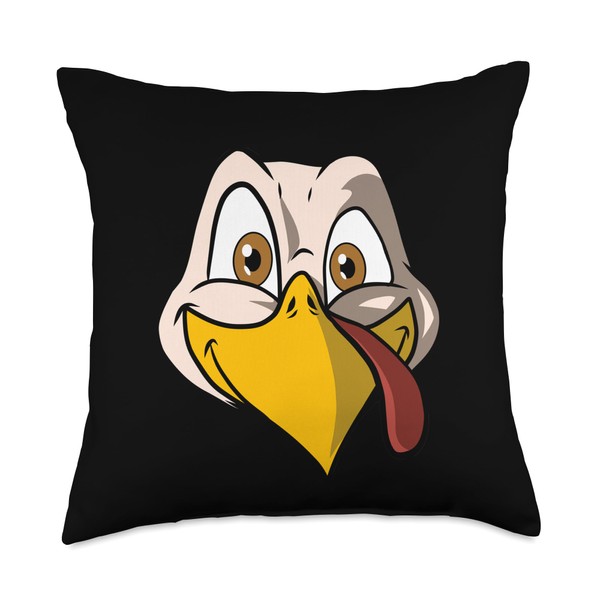monkä Thanksgiving Turkey Costume Throw Pillow, 18x18, Multicolor