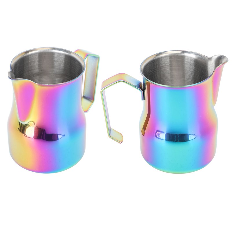 Milk Frother Cup 350ml 304 Stainless Steel Pointed Mouth Foaming