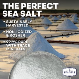 Sea Salt, Fine Grain Sea Salt from Baja California, Replacement for Table Salt, Non-Iodized, All-Natural, No Additives (5 lb Bag) - Sea Salt Superstore