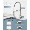 Kitchen Faucet, Commercial Kitchen Sink Faucets with Pull Down Sprayer,