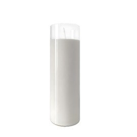 7-Day Long Fragrance Free White Candle - Eco-Friendly Wax - High Boron Glass Container - for Religious Prayers, Party Decorations and Emergencies (1 Pack)