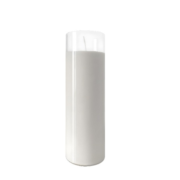 7-Day Long Fragrance Free White Candle - Eco-Friendly Wax -