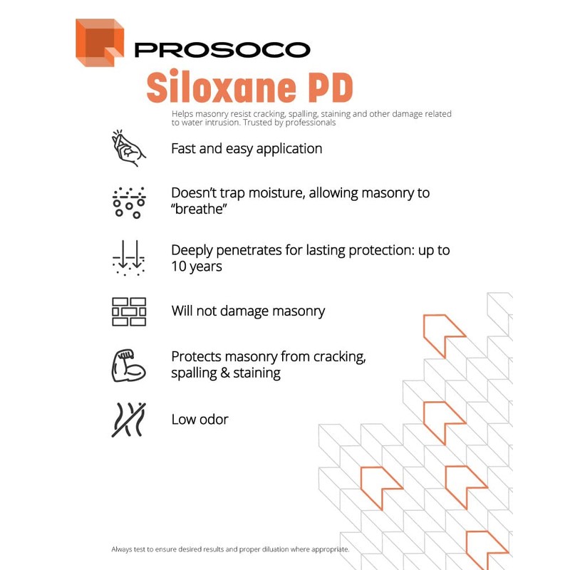 PROSOCO Sure Klean Weather Seal Siloxane PD - Great Water-Based