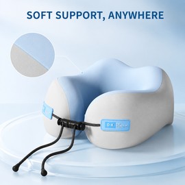 U-Shaped Memory Foam Neck Pillow – Travel Pillow for Airplane, Car, Sleep & Cervical Support
