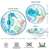 LEHAHA 12-Piece Melamine Beach Dinnerware Set, Coastal Plates and Bowls
