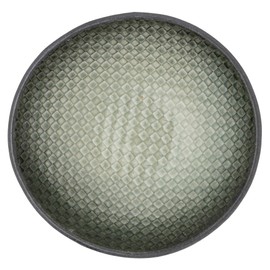 Marui Pottery MR-3-4192 Shigaraki Ware Hephamon, Bowl, Plate, Diameter Approx. 6.3 inches (16 cm), Mosaic, Green