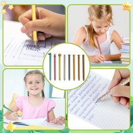 VARKAGE Pack of 8 Erasable Ballpoint Pens, 10 Refills 0.5 mm Cartoon Gel Pens Erasable, Rollerball Pen Erasable with Eraser and Ruler