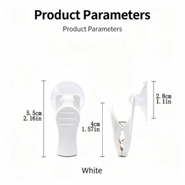 (4 Pack) Suction Cup Hook Clips - Multi-Purpose Non-Trace Wall-Sticking Clips for Towel, Glove Storage & Multi-Function Wall-Mounted
