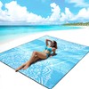 AISPARKY Beach Blanket Waterproof Sandproof, Oversized Large Beach Mat 79"