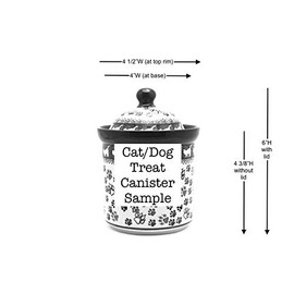 Polish Pottery Cat Treat Canister - 2 cups - Buddy