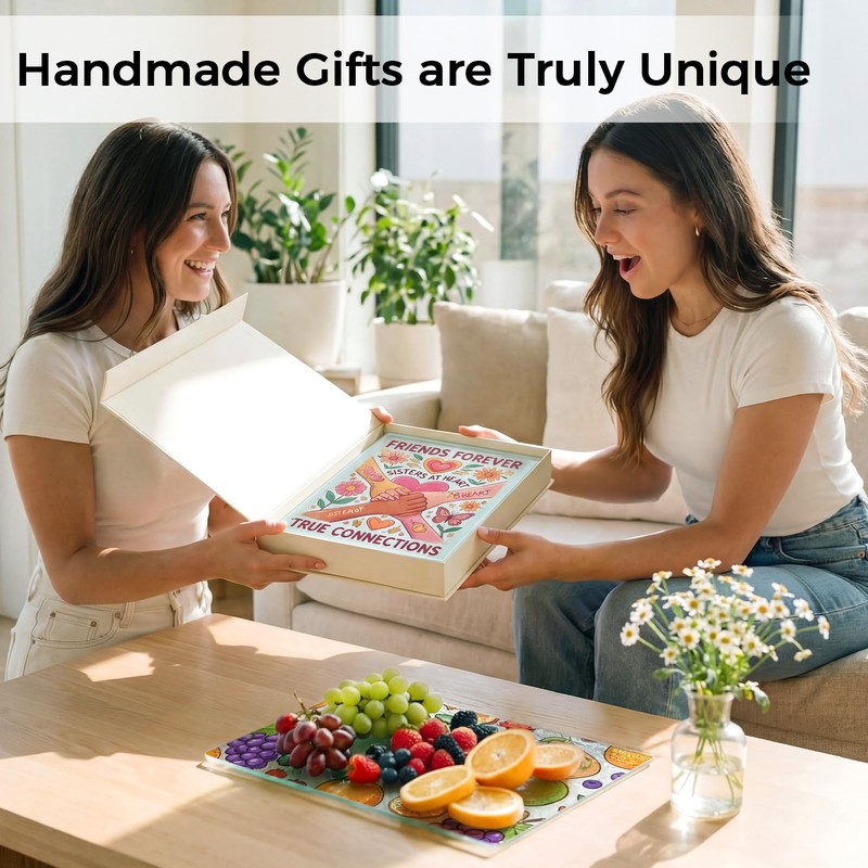 6 PCS 11"x8" Sublimation Glass Cutting Board with 6 Display