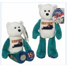 Limited Treasures COIN BEAR #15 KENTUCKY By Ltd Treasures State Quarter Coin Collectible Bear-(A1)