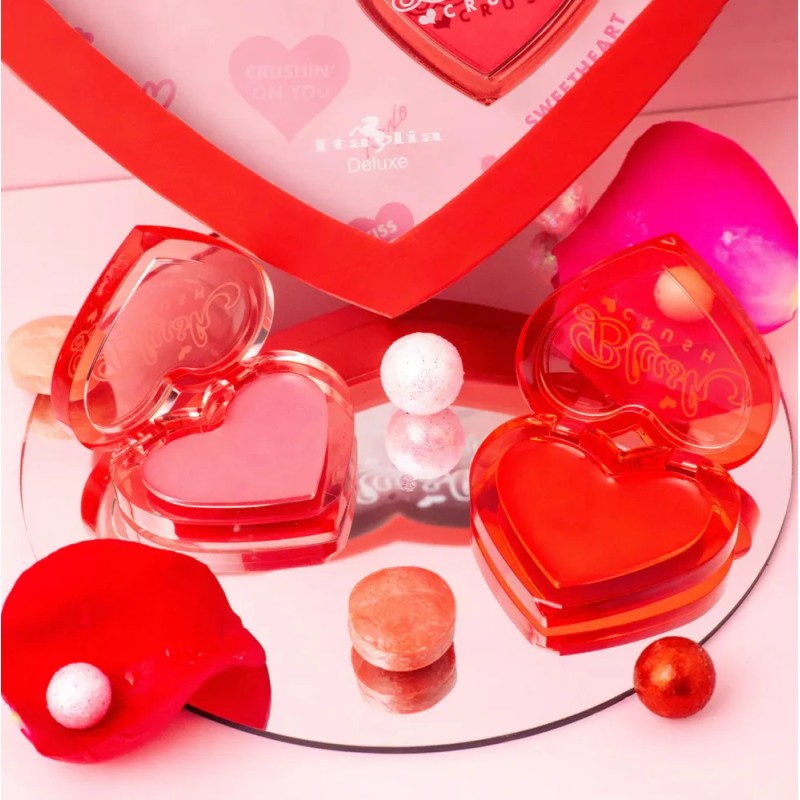 Set Duo Rubor En Crema Labios Mejilla Blush Crush Italia