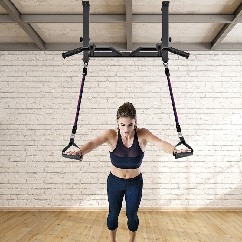 SELEWARE Heavy Duty Welded Pull Up Bar, Versatile Doorway Wall
