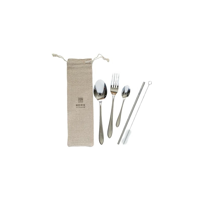 Horie Titanium Cutlery Set, Gift, Lightweight, Rust-free, Portable, Various Colors