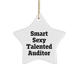 Smart Sexy Talented Auditor Star Ornament Gifts from Men to Auditor, Christmas Unique Star Ornament Home Decor