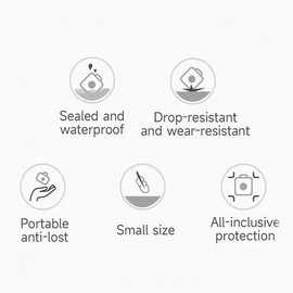 Rome Tech Waterproof Fob Case for AirTag - Color: Green