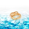 18K Gold Plated Stackable Rings Set for Women - Waterproof