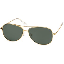 IOHLNG Aviator Sunglasses for Women Men Polarized Pilot Sunglasses Military Shades Vintage Classic Metal Sun Glasses Gold Frames