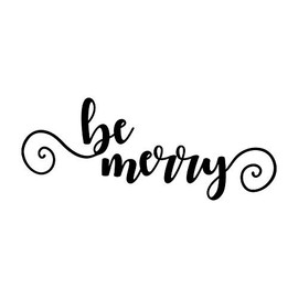 Vinyl Wall Art Decal - Be Merry - 9" x 22.5" - Cursive Christmas Seasonal Holiday Decoration Sticker - Indoor Outdoor Home Office Wall Window Door Decoration Adhesive Decals (9" x 22.5"; Red)