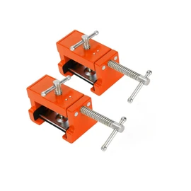 SEIWEI Cabinet Clamps, Cabinetry Clamps Cabinet Face Frame Clamps Cabinet Installation Clamps Cabinet Tools with Two Side Screws and Alignment Plate (2Pack Orange), 60*36*62mm/2.36*1.42*2.44inch