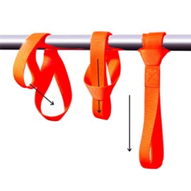 Pack of 4 Double Loops Lashing Loops Tie Down Straps Woven Nylon Strap - 800 kg Working Load, 25 x 400 mm Belt Loops for Motorcycle, ATV, UTV, Bike, Camping, Climbing, Suspension, Yellow