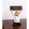 KiaoTime Chef Figurine with WELCOME Sign Board Plaque Home Kitchen