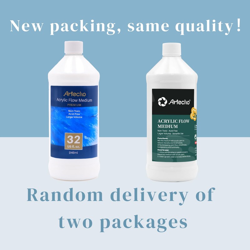Artecho Pouring Effects Medium 32oz / 946ml, Acrylic Medium for