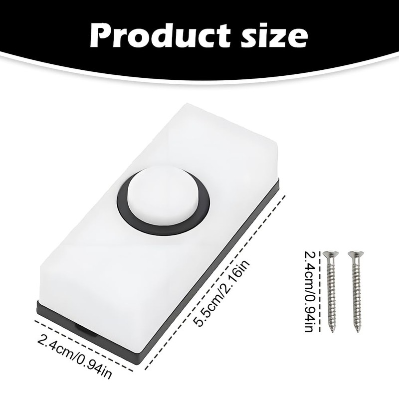 Wired Doorbell Button – Weatherproof Wall-Mounted Push Button with 2