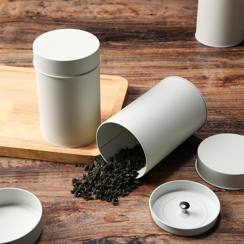 1 Pcs Matte Sealed Tea Canister (White), Tea Container, Tea