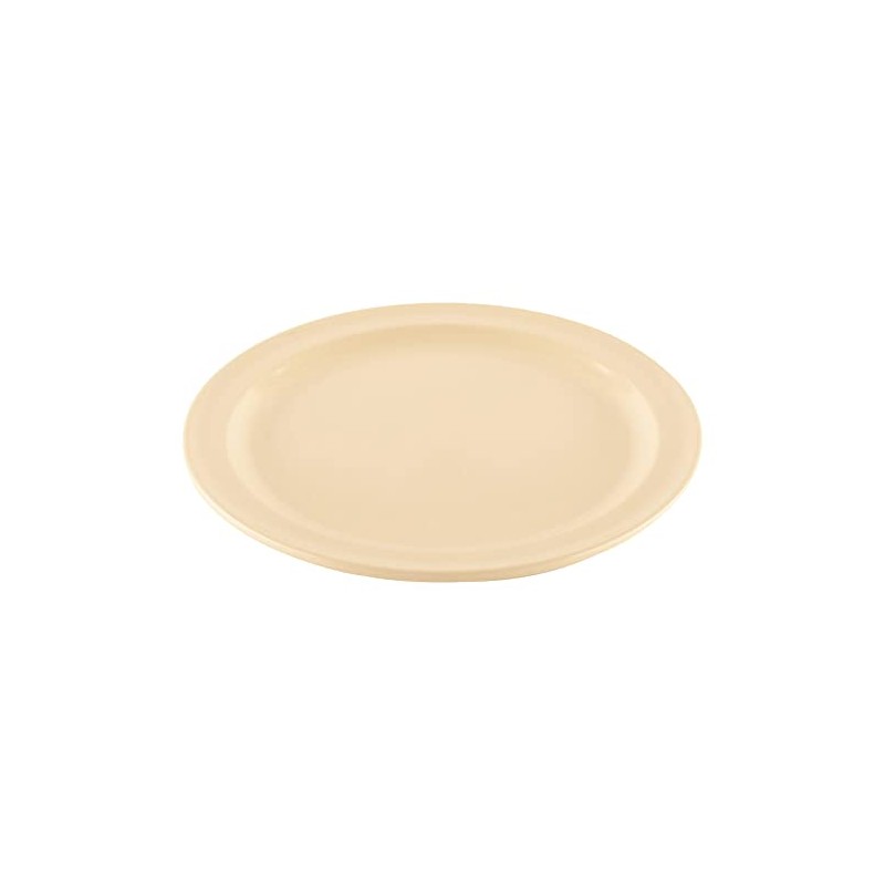 GET DP-509-T Melamine Round Dinner Plates, 9", Tan (Set of