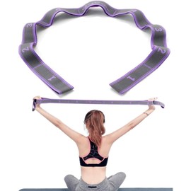 STAYOUNG Banda de Resistencia, Banda Deportiva para Fisioterapia, Yoga, rehabilitación y Ejercicio en casa, Lavable, Alta Elasticidad, Violeta, 1,1 Metros