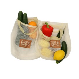 CHEERYMAGIC Reusable Hanging Produce Bag, 2PCS Grocery Mesh Bags Net Hanging Produce Storage Bags Portable Tote Handbag for Vegetables Commodities Outgoing Travel A4SPZHWD