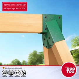 DOOTOO 2pcs Stainless Steel A Frame Swing Brackets Heavy Duty Swing Sets Brackets for Playground Equipment Mounting Parts Hardware Included(Green)