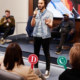 VILLCASE Answer Paddle, Dry Erase Scoreboard ABCD Board Single Paddles for Classroom Voting, Judges Score Paddle Voting Paddles Auction Paddles Handheld Vote Boards, 4pcs